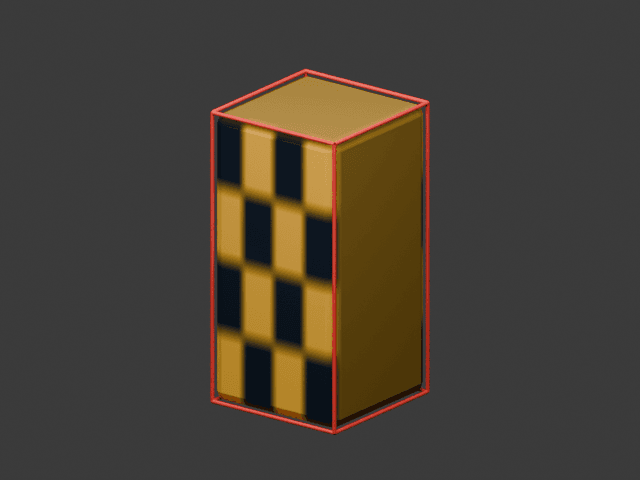 After: diagnostic collision outline aligned with the original mesh